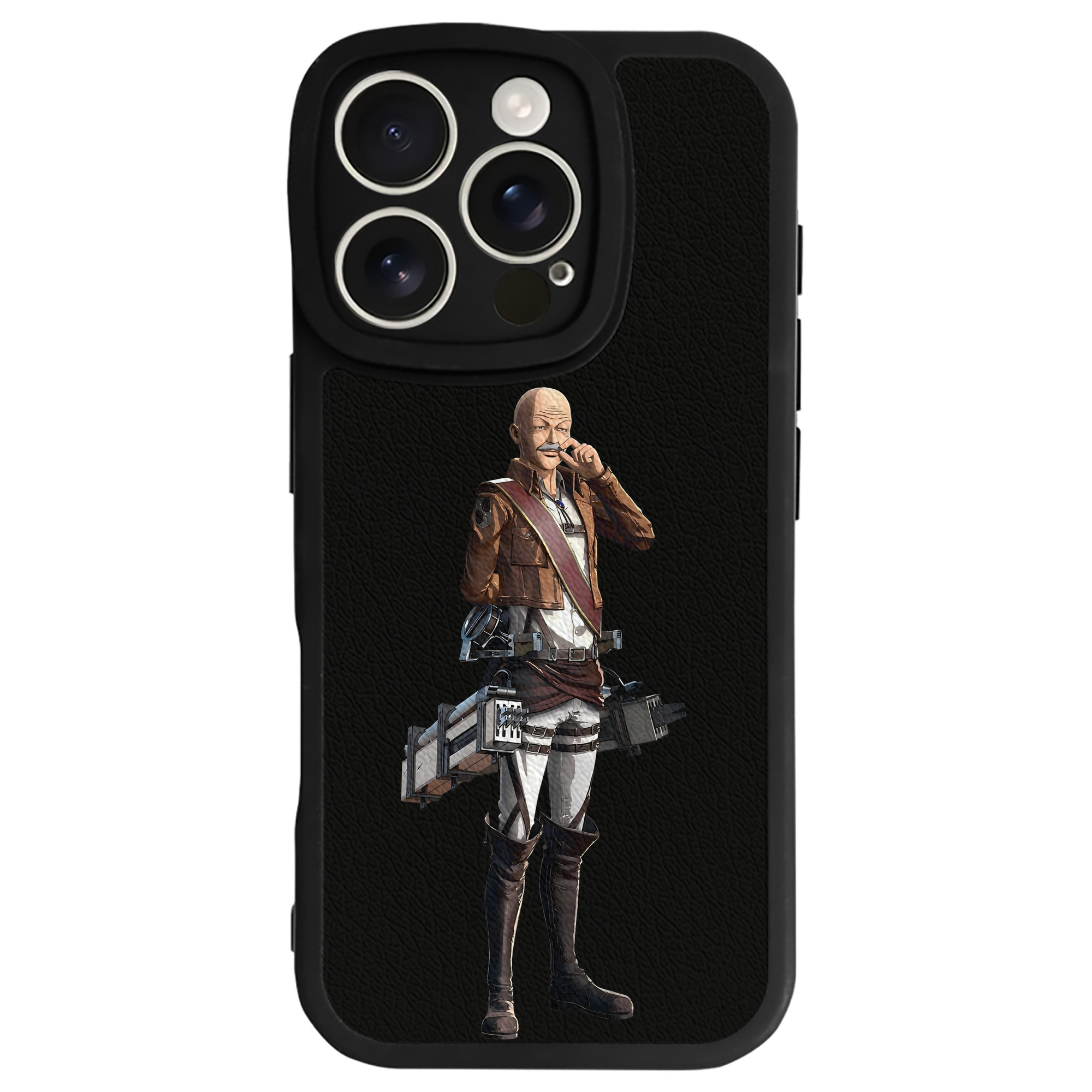 （画像用） 進撃の巨人 ドット·ピクシス Attack on Titan Dot Pixis 【iPhone 16シリーズ対応】シリコンスマホケース（レザー調） 材質：シリコン
